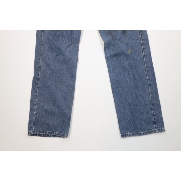 Vintage Y2K Carhartt Mens 36x32 Distressed Traditional Fit Denim Jeans Blue - Picture 4 of 13